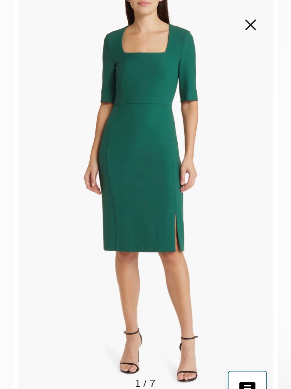 BOSS Doneba Sheath Dress, Emerald Green, size 6